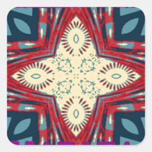 Hakuna Matata Text Hope Abstrakt Art Print Design Quadratischer Aufkleber