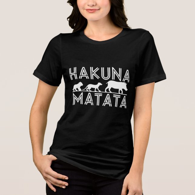 Hakuna Matata Unisex Tri-Blend Shirt (Vorderseite)