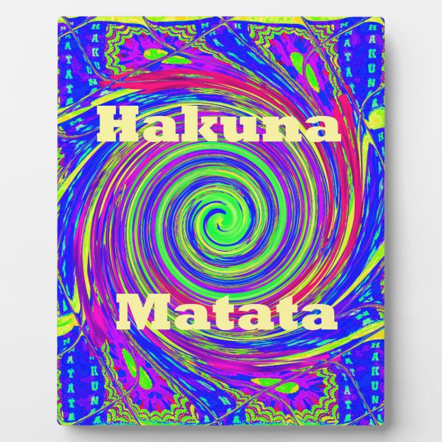 Hakuna Matata - Whirlpool-Design mit lebhaften Far Fotoplatte (Vorderseite)