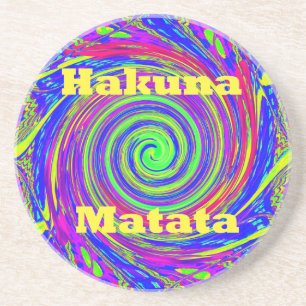 Hakuna Matata - Whirlpool-Design mit lebhaften Far Getränkeuntersetzer
