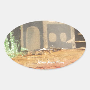 Hakuna Matata Zuhause Sweet Zuhause inspiration qu Ovaler Aufkleber