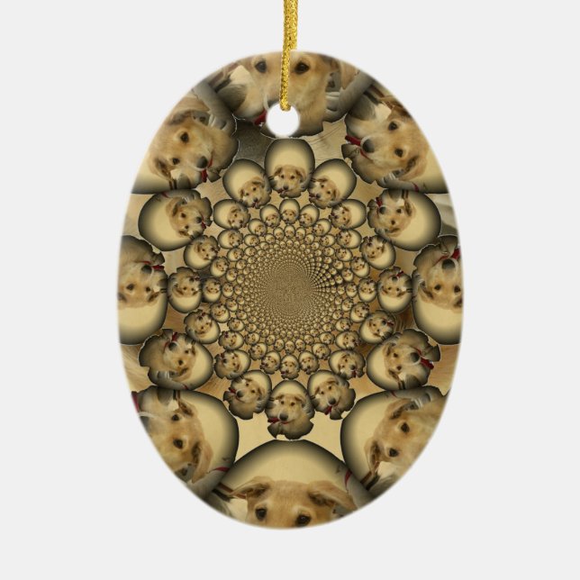 Hakuna Matta Puppies und Hunde unendlich phantasti Keramik Ornament (Vorne)