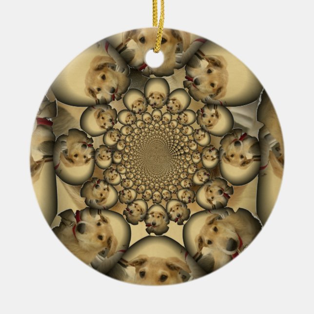 Hakuna Matta Puppies und Hunde unendlich phantasti Keramikornament (Vorne)