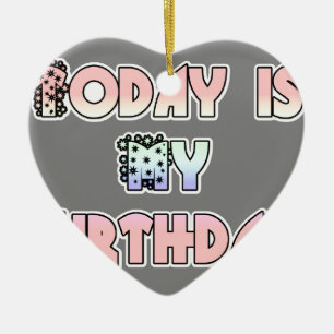 HakunaMatata Geschenk Heute ist mein Geburtstag.pn Keramik Ornament