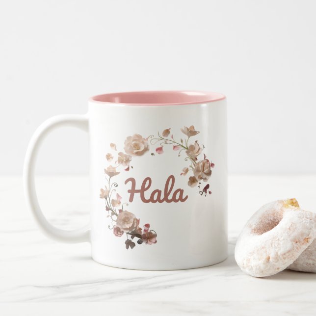 Hala Floral Tasse (Mit Donut)