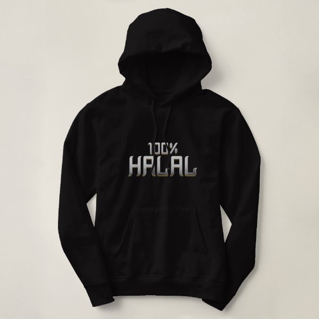 Halal 100 rechtmäßig zulässige Quran-Muslime Islam Hoodie (Design vorne)