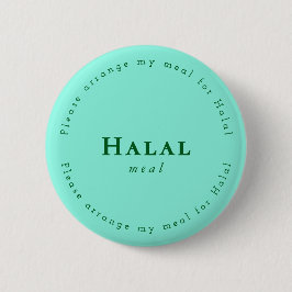 Halal meal Request Badge, Light green, Dark green Button