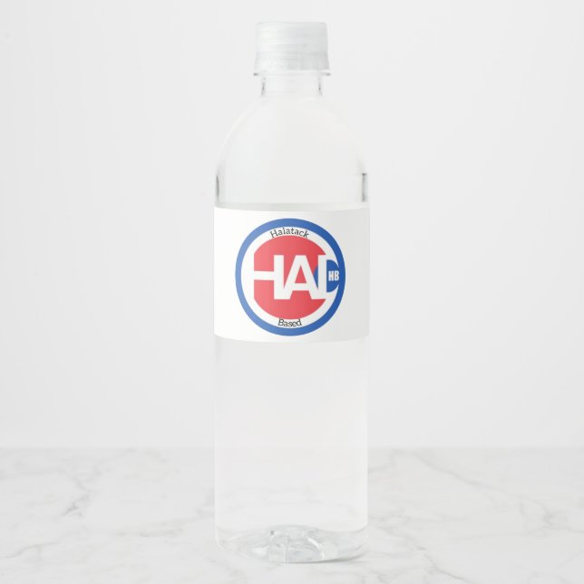 Halatack Wasser Flasche Wasserflaschenetikett (Vorderseite)