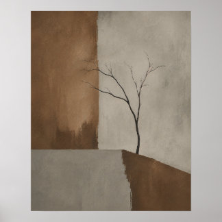 Halb abstrakte Baumkunst Poster