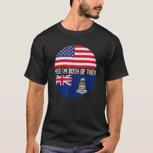 Halb-Amerikaner Halb-Caymanian Flag Familie Herit T-Shirt