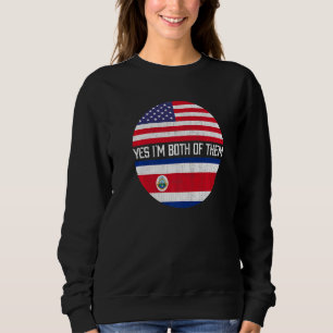 Halb Amerikaner Halb-Costa-Amerikaner-Flaggenfamil Sweatshirt
