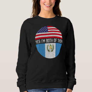 Halb-Amerikaner Halb-Guatemala-USA-Flaggenfamilie Sweatshirt