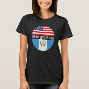 Halb-Amerikaner Halb-Guatemala-USA-Flaggenfamilie  T-Shirt