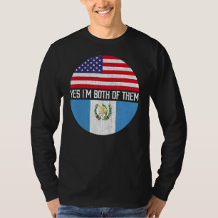 Halb-Amerikaner Halb-Guatemala-USA-Flaggenfamilie  T-Shirt