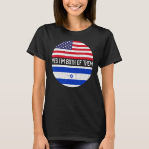 Halb-Amerikaner, halb israelische Flaggenfamilie d T-Shirt