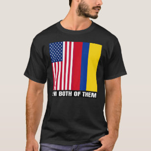 Halb Amerikaner Halb kolumbianisches Erbe USA & Ko T-Shirt
