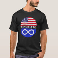 Halb-Amerikaner Halb-Metis-USA-Flaggenfamilie Erbe