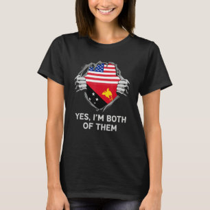 Halb Amerikaner Halb Papua-Neuguineer USA Papua Ne T-Shirt