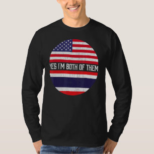 Halb-Amerikaner, halb thailändisch, USA Flaggenfam T-Shirt