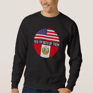 Halb Amerikaner Halbe peruanische Flagge Familie H Sweatshirt