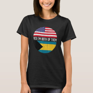 Halb-Amerikaner Half-Bahamian US-Flaggenfamilie He T-Shirt