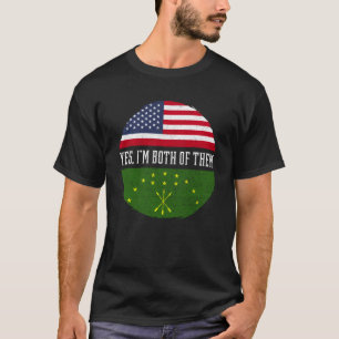 Halb-Amerikaner Half Circassians USA Flag Circassi T-Shirt