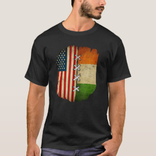 Halb-Amerikaner Half irische Flagge USA Irland T-Shirt