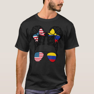 Halb Amerikaner Half Kolumbianer Mädchen USA Kolum T-Shirt