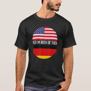 Halb Amerikaner Hälfte deutsche Flagge Familie Erb T-Shirt