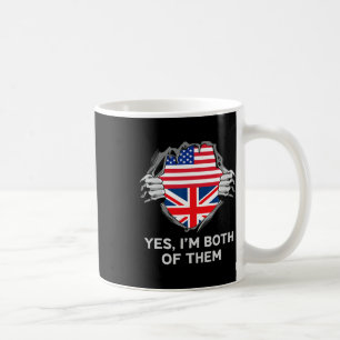 Halb Amerikanisch Halb Britisch USA England Flagge Kaffeetasse