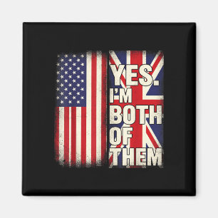 Halb amerikanisch halb britisch USA-Flagge Vereini Magnet