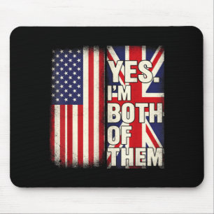 Halb amerikanisch halb britisch USA-Flagge Vereini Mousepad