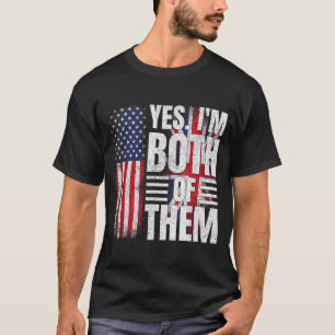 Halb amerikanisch halb britisch USA-Flagge Vereini T-Shirt