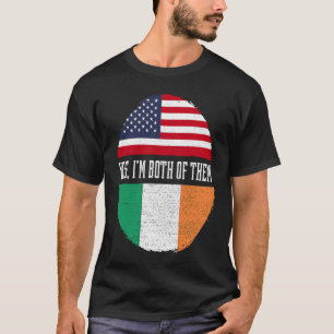 Halb amerikanisch, halb irisch, USA-Flagge, irisch T-Shirt