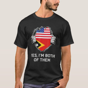Halb Amerikanisch Halb Osttimoresisch USA Timor Le T-Shirt