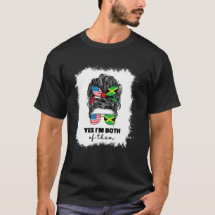 Halb amerikanisch und jamaikanisch gemischt USA Am T-Shirt