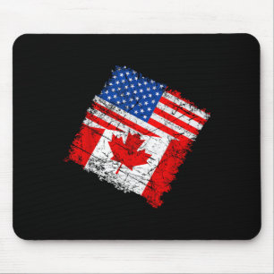 Halb Amerikanisch Und Kanadisch Usa Ahornblattflag Mousepad