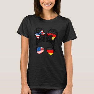 Halb amerikanisches halb deutsches Mädchen USA Deu T-Shirt
