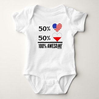 Halb amerikanisches Hälfte-Polnisches Baby Strampler