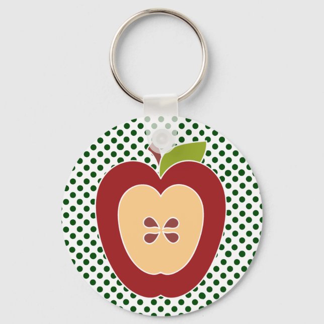 Halb-Apple-Lehrer-Schlüsselkette Schlüsselanhänger (Vorderseite)