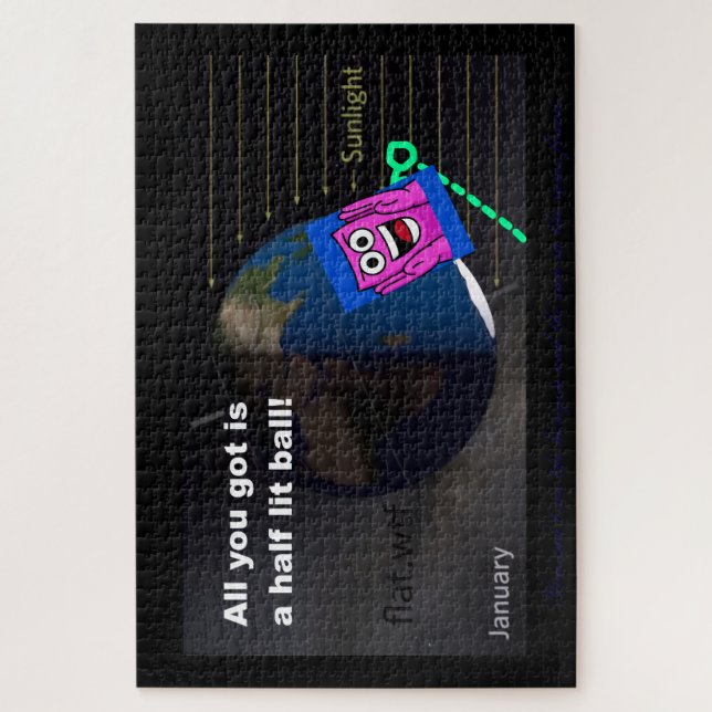Halb beleuchteter Ball! Puzzle (Vertikal)