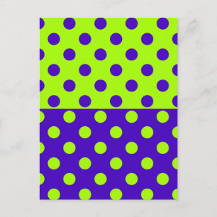 Halb blau grüne Punkte Muster Design Postkarte