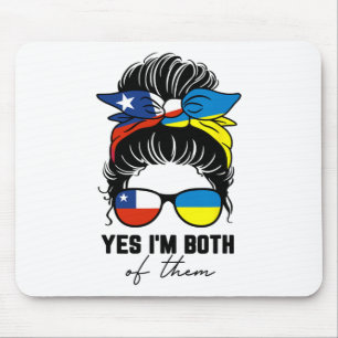 Halb chilenisches halb ukrainisches Mädchen Chile Mousepad