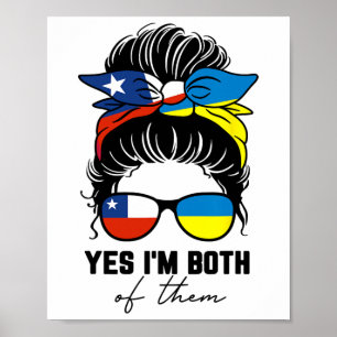 Halb chilenisches halb ukrainisches Mädchen Chile  Poster