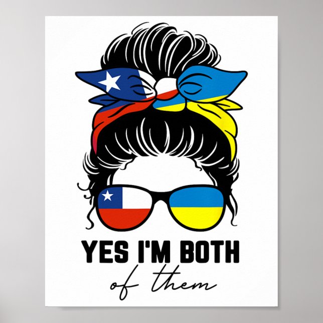 Halb chilenisches halb ukrainisches Mädchen Chile  Poster (Vorne)