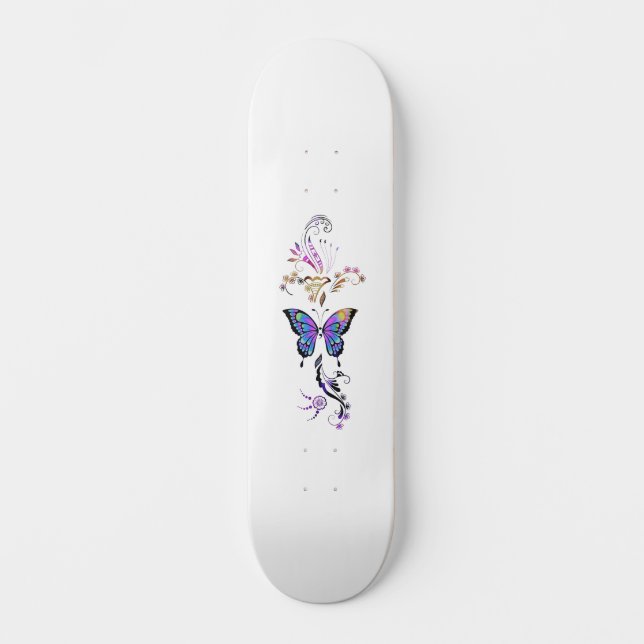 Halb-Colin-Bewusstseins-Schmetterling Skateboard (Vorderseite)