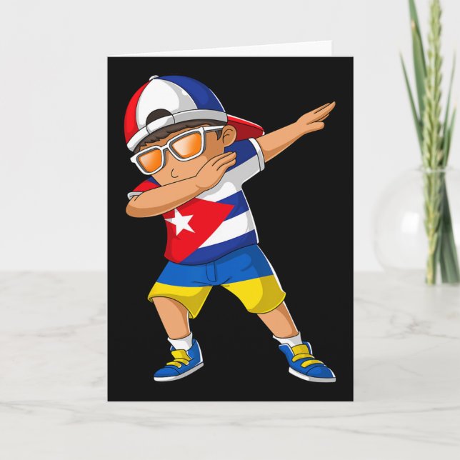 Halb Cubyn halb ukrainischer Junge Kid Cuby Ukrain Karte (Vorderseite)