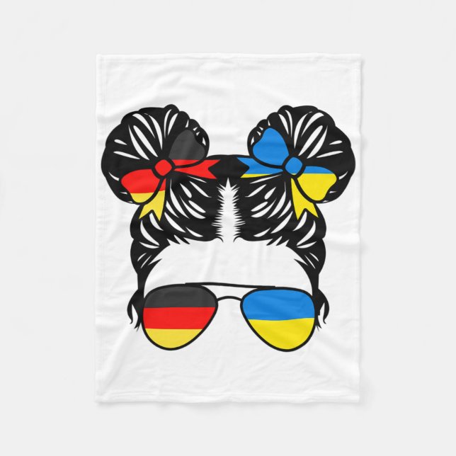 Halb Deutsche Halb Ukrainische Mädchen Deutschland Fleecedecke (Vorderseite)