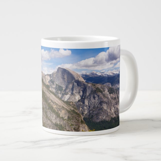 Halb-Dome-Landschaft, Kalifornien Jumbo-Tasse (Vorderseite Rechts)