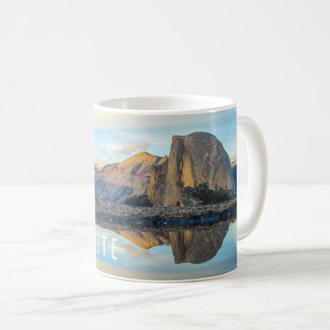 Halb Dome Mountain Yosemite Nationalpark Custom Kaffeetasse (VorderseiteRechts)